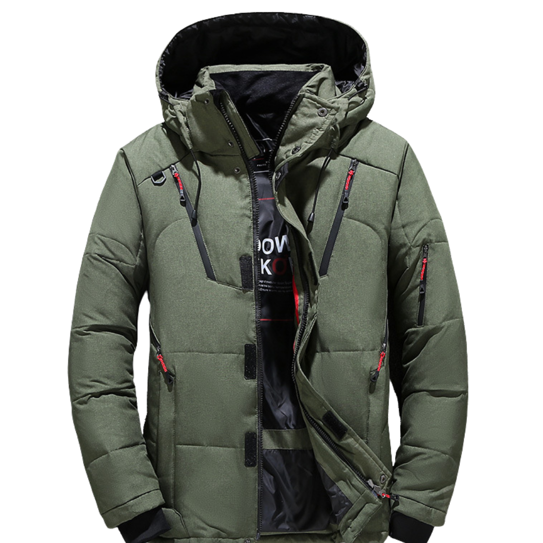 Men’s Hooded Winter Puffer Jacket – Warm and Windproof
