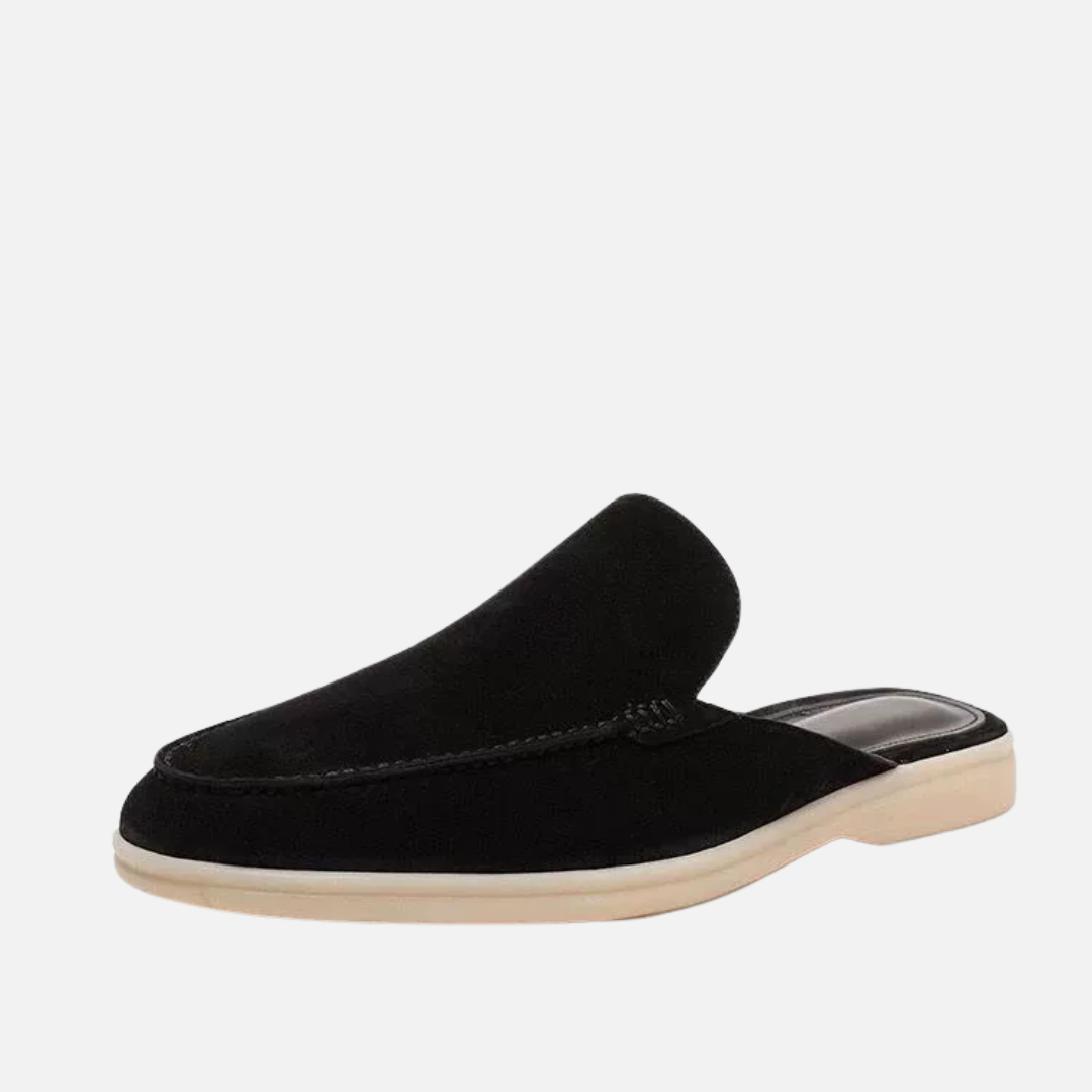 Men's Suede Mules - Old Money Slip-On Sandals