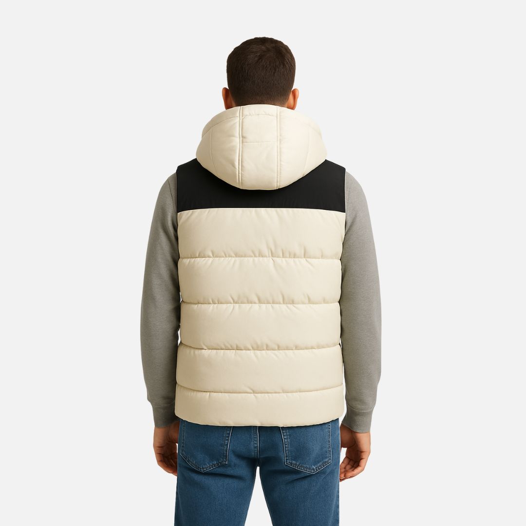 Men’s Hooded Bodywarmer – All-Season Sleeveless Jacket
