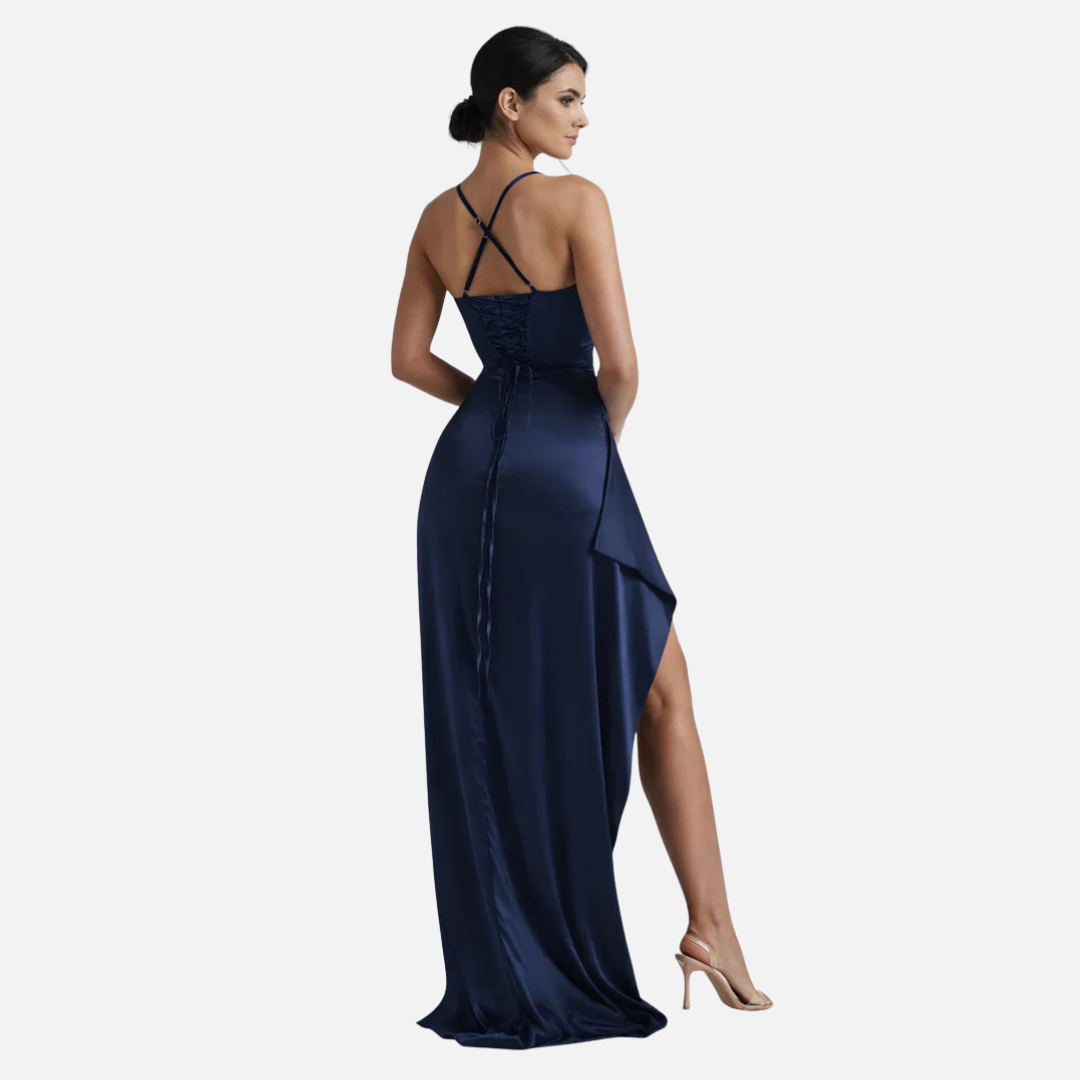 Amelia | Satin Elegant Maxi Dress