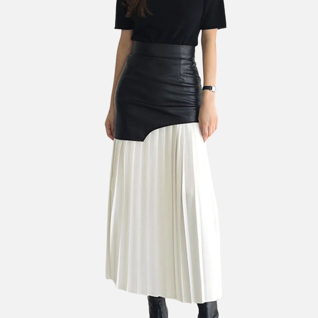 Women’s High Waist Pleated Midi Skirt