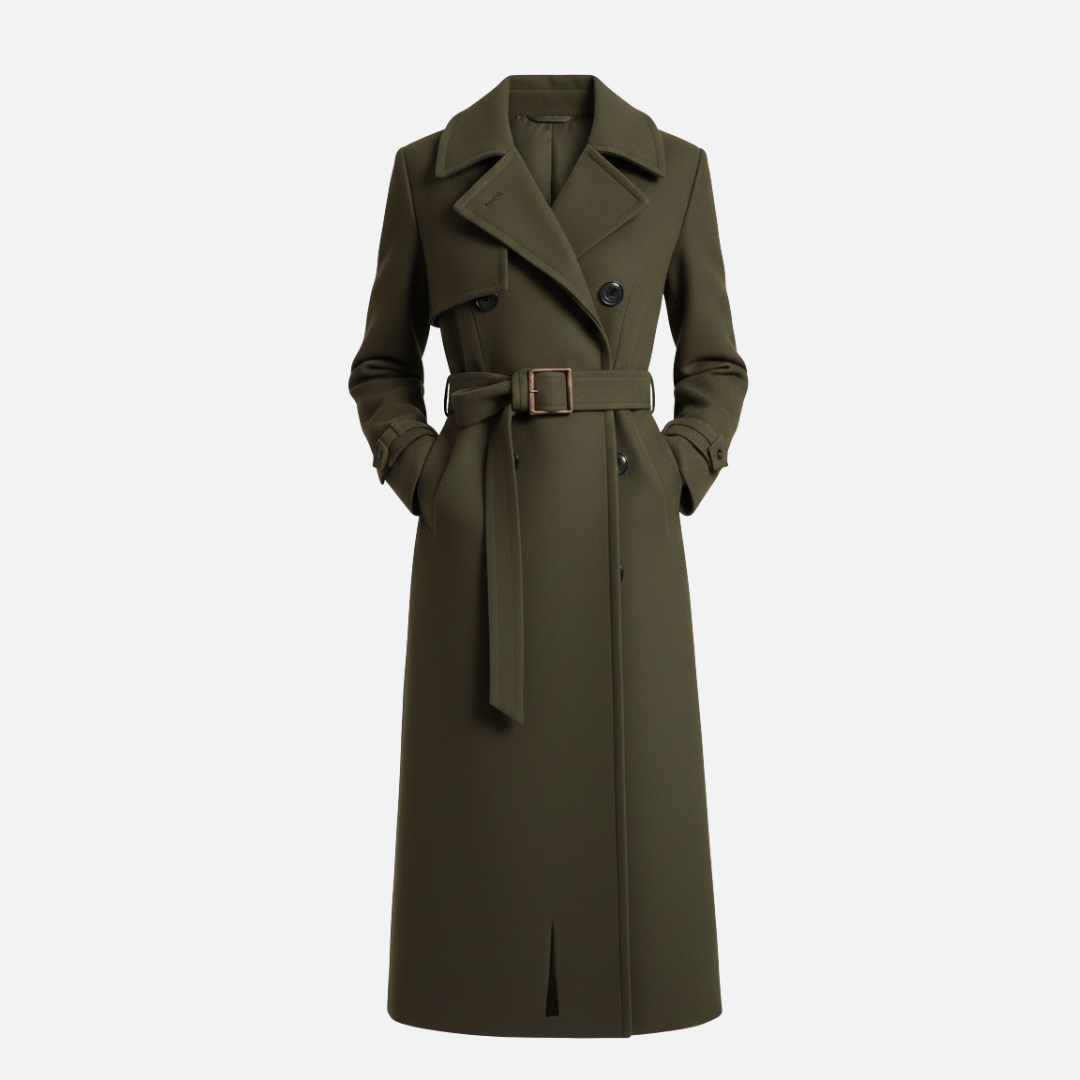 Double-Breasted Trench Coat for Women - Spring Coat