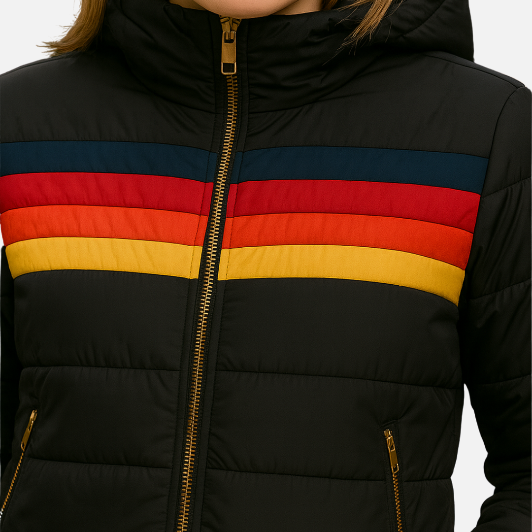 Vintage Rainbow Stripe Jacket for Women
