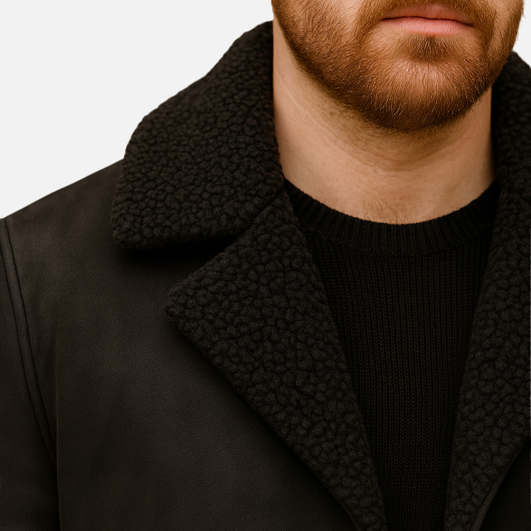 Men’s Lined Leather Coat