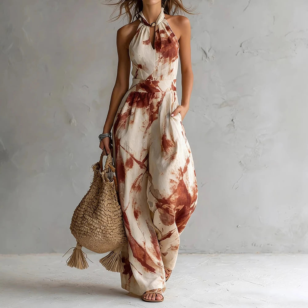 Aria Flowy Halter Maxi Dress 4