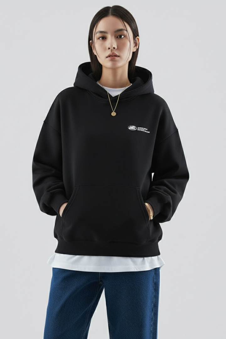Women's Fleece Hoodie – Graphic Chest Print, Pocket