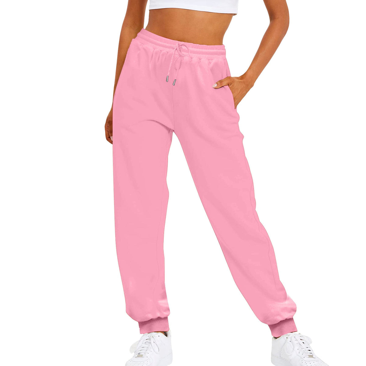 Women's Jogger Pants – High-Waisted, Drawstring