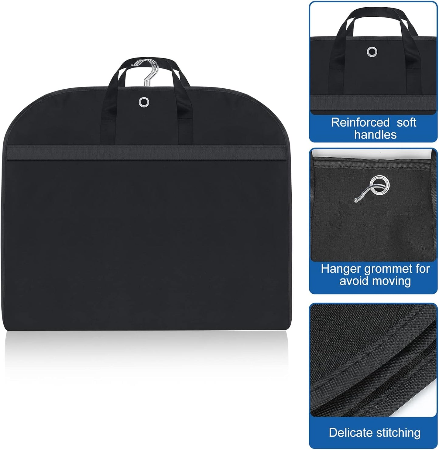 Waterproof Oxford Garment Bag – Suit Cover with Gusset & Pockets (2-Pack) 5