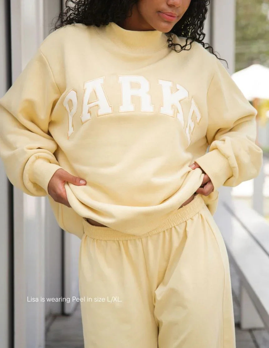 Women's Fleece Sweatshirt with Chenille Lettering and Ribbed Trim 13