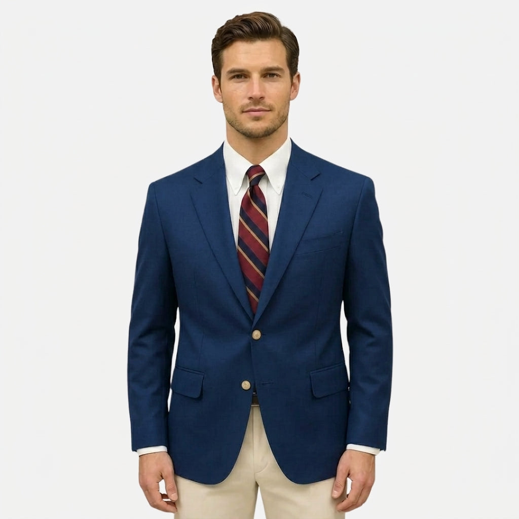 Men’s Casual Formal Tailored Blazer — Blue