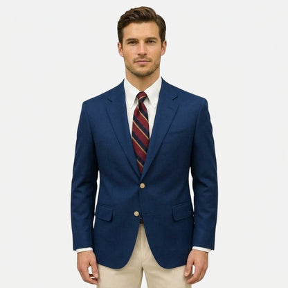 Men’s Casual Formal Tailored Blazer — Blue