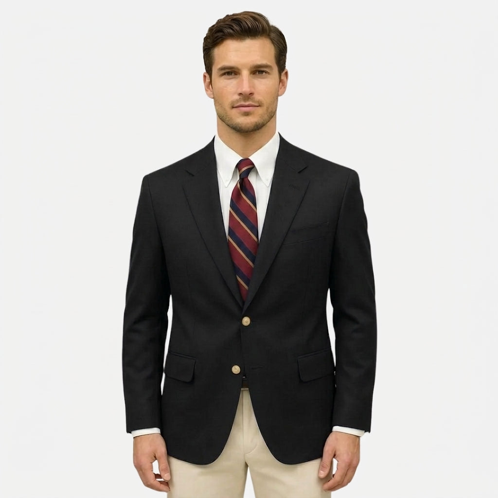 Men’s Casual Formal Tailored Blazer — Black