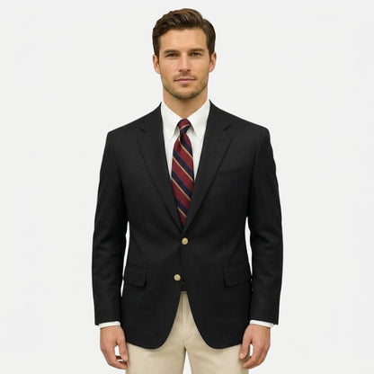 Men’s Casual Formal Tailored Blazer — Black
