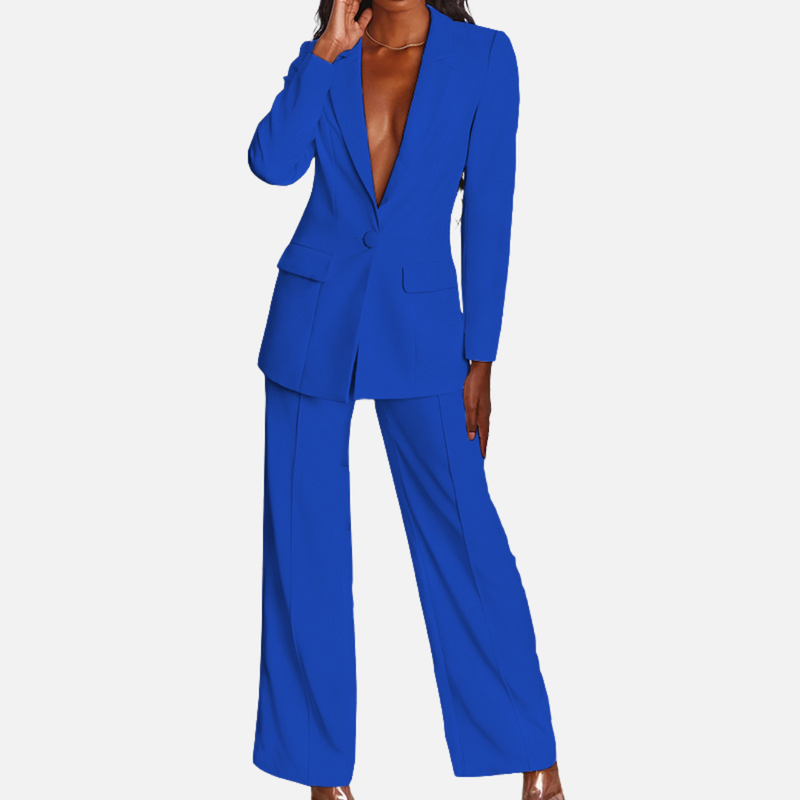 Women's Pantsuit – Tailored Blazer, Elegant