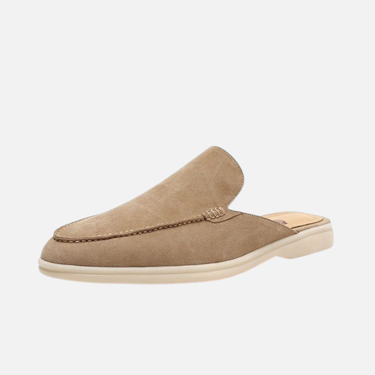 Men's Suede Mules - Old Money Slip-On Sandals
