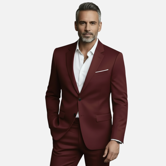 Slim Elegant Tailored Two-Piece Suit
