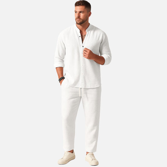 Men's Linen Outfit Set - Loungewear Outfit