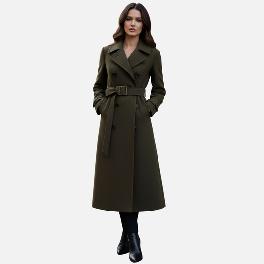 Double-Breasted Trench Coat for Women - Spring Coat