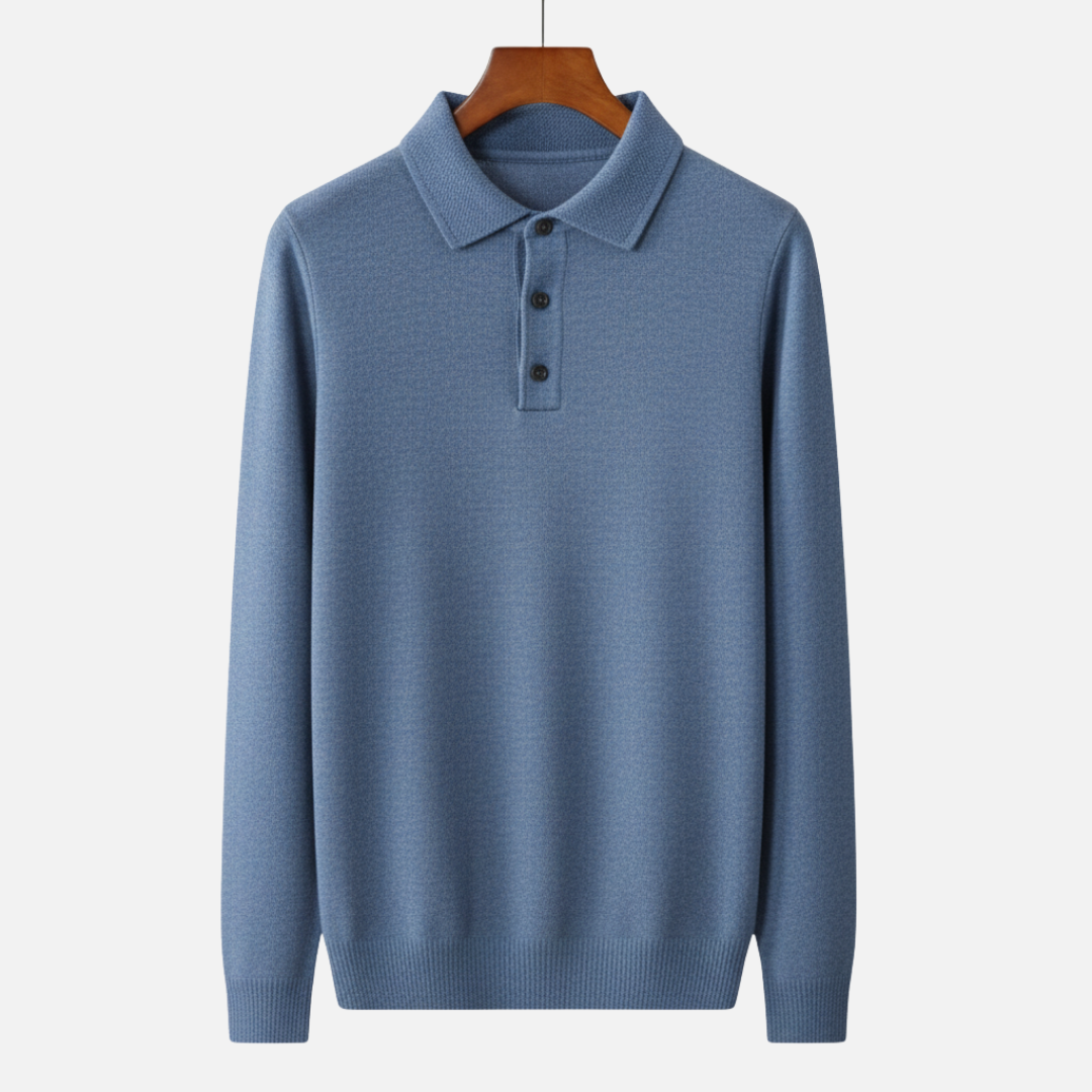 Men’s Smart Wool Polo Sweater
