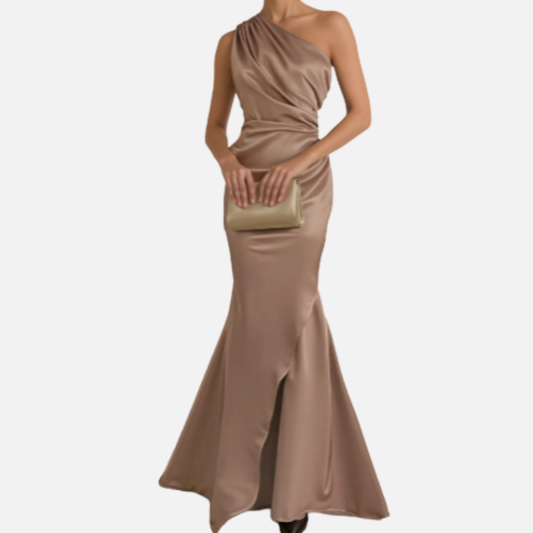 Sienna | One Shoulder Pleated Gown
