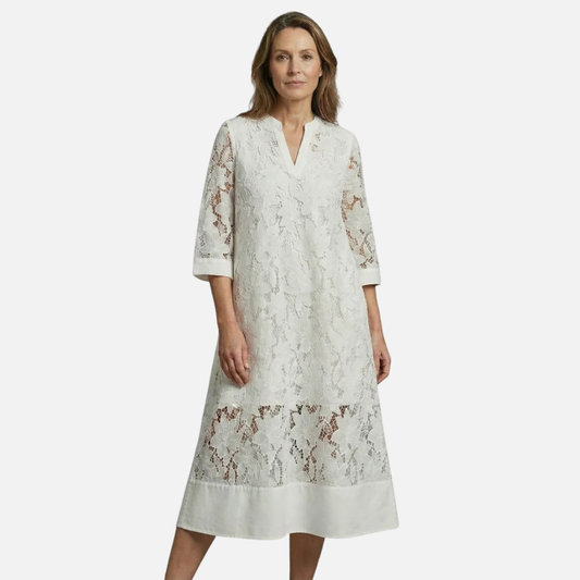 Women's Lace V-Neck Midi Dress
