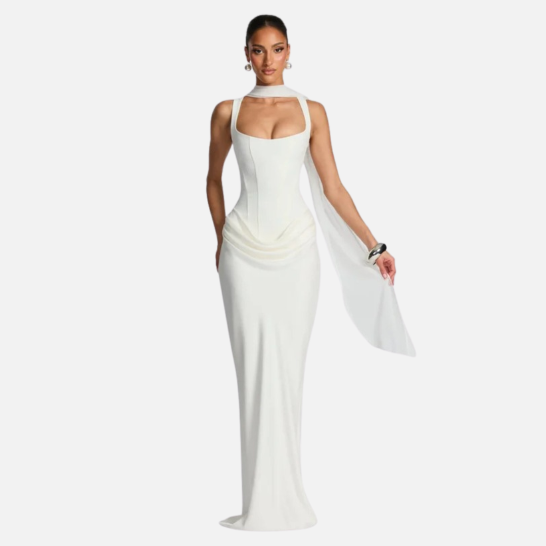 Hazel | Corset Column Evening Dress