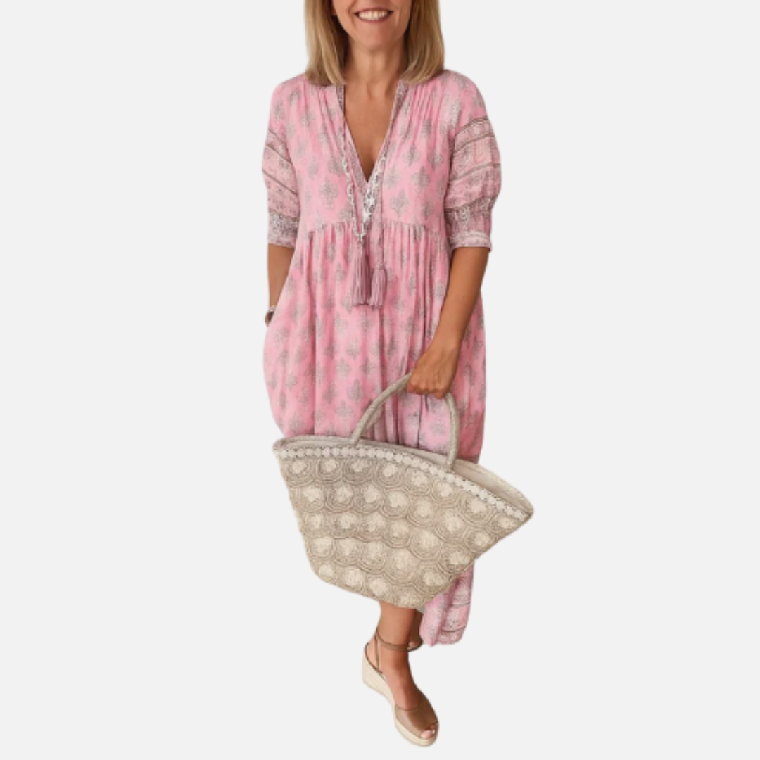 Women's Floral Boho Maxi Dress