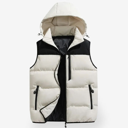 Men’s Hooded Bodywarmer – All-Season Sleeveless Jacket