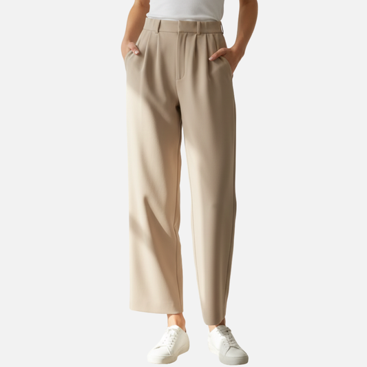 Women's Linen Trousers Pleated Pants