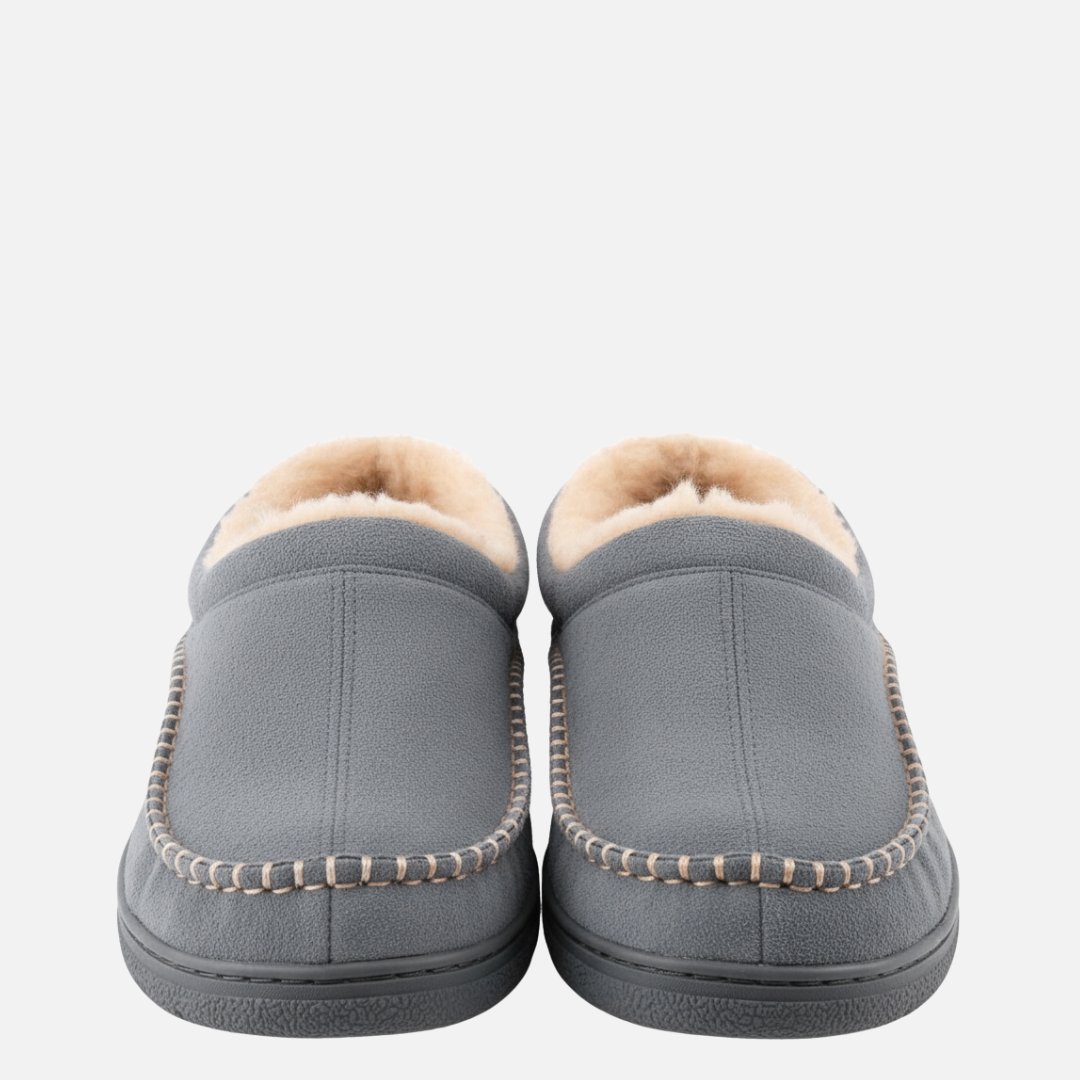 Men’s Cozy Winter Slippers – Fleece Lined Indoor Loafers