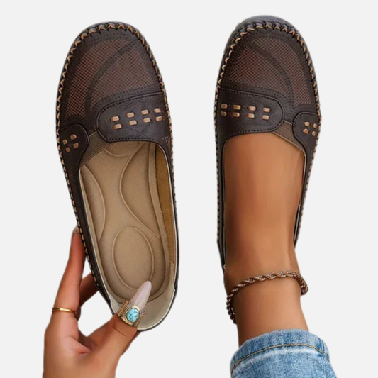 Women's Breathable Slip-On Loafers - Lightweight Casual Walking Shoes