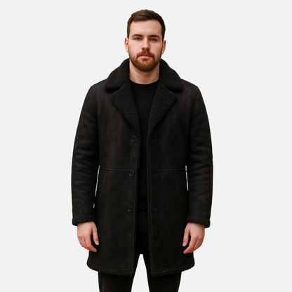 Men’s Lined Leather Coat