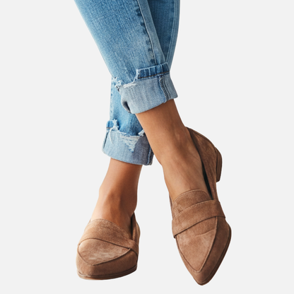 Women’s Suede Look Loafers Classic Flats