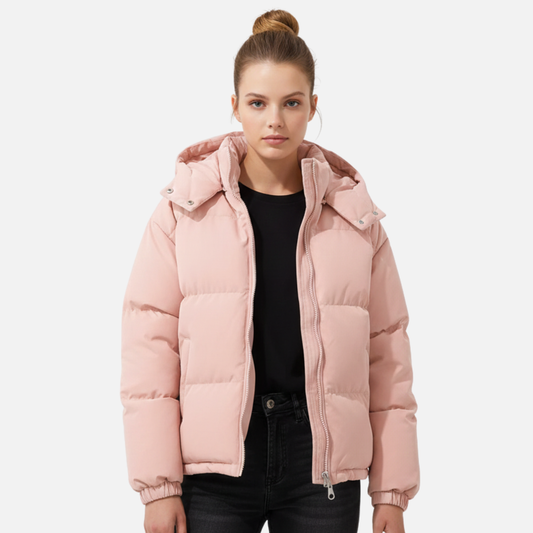Women’s Hooded Puffer Jacket – Warm Lightweight Puffer