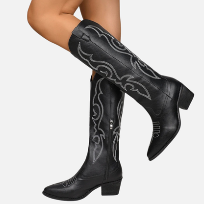 Women’s Western Cowboy Boots with Embroidery