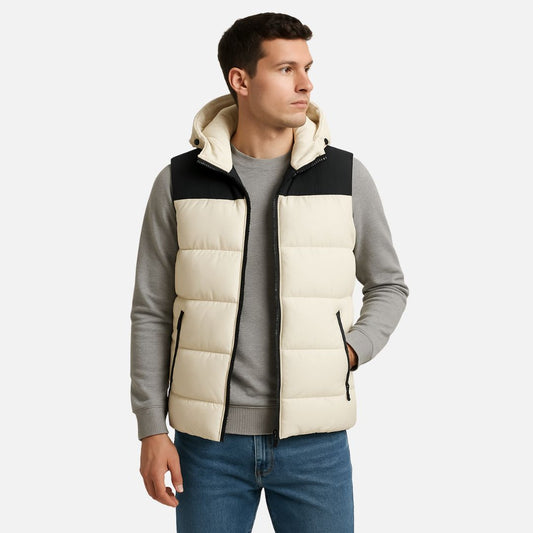 Men’s Hooded Bodywarmer – All-Season Sleeveless Jacket