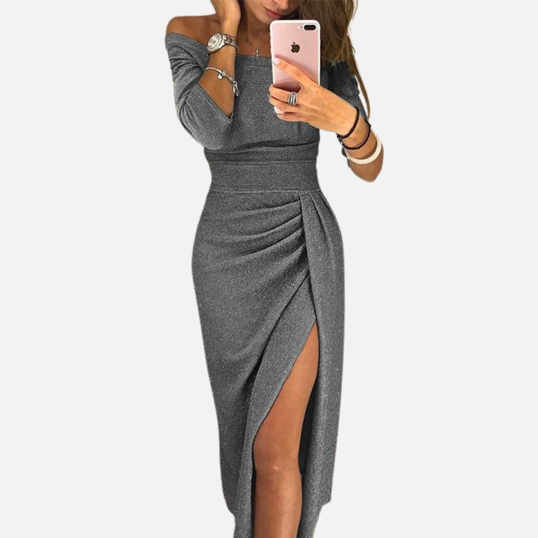 Elegant Off-Shoulder Maxi Dress