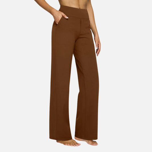 Women's Wide Leg Pants High Waist Stretch Pockets