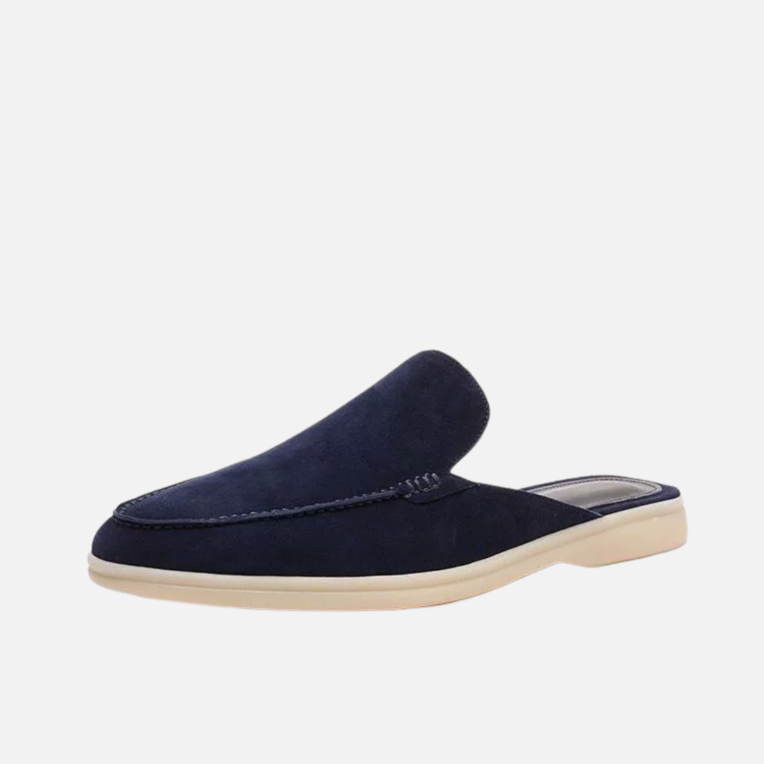 Men's Suede Mules - Old Money Slip-On Sandals