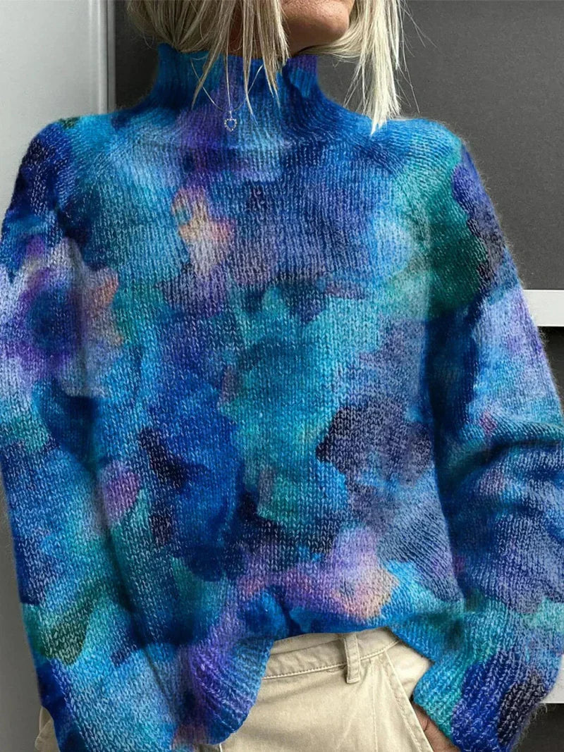 Women's Turtleneck Sweater – Woodland Print
