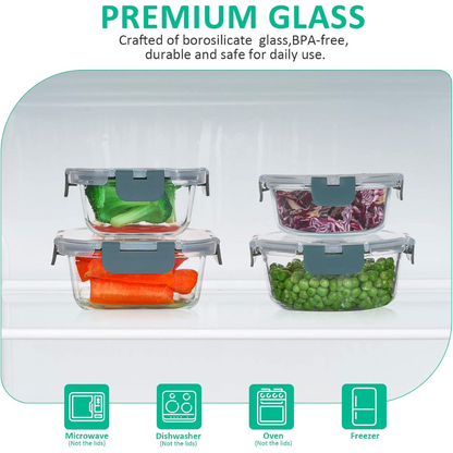 24-Piece Airtight Glass Food Storage Set - PurePreserve 4