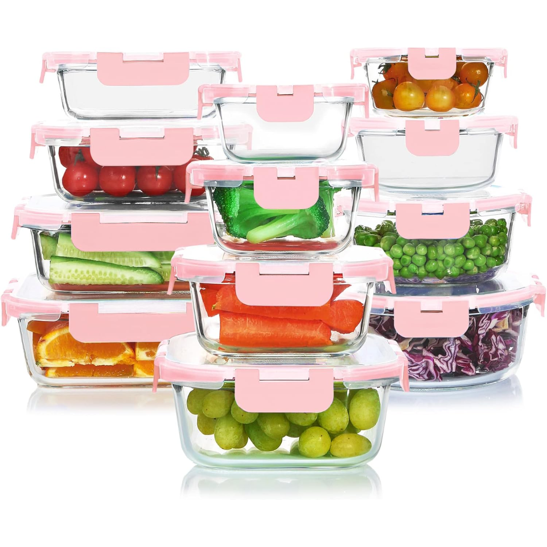 24-Piece Airtight Glass Food Storage Set - PurePreserve 5