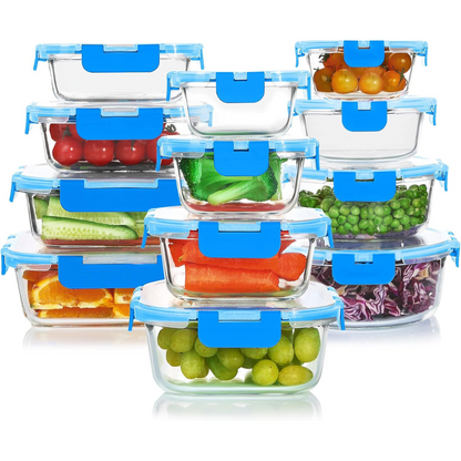 24-Piece Airtight Glass Food Storage Set - PurePreserve 8