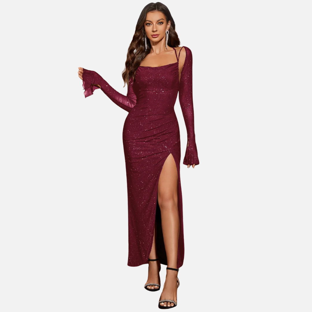 High Split Evening Prom Dress