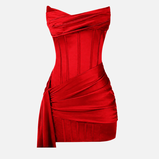 Women's Strapless Corset Mini Dress