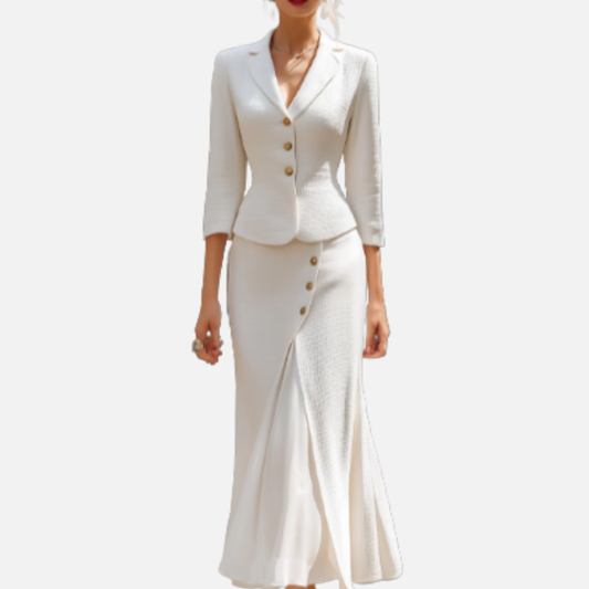 Zaras | Women's Elegant Tailored Blazer and Skirt Set