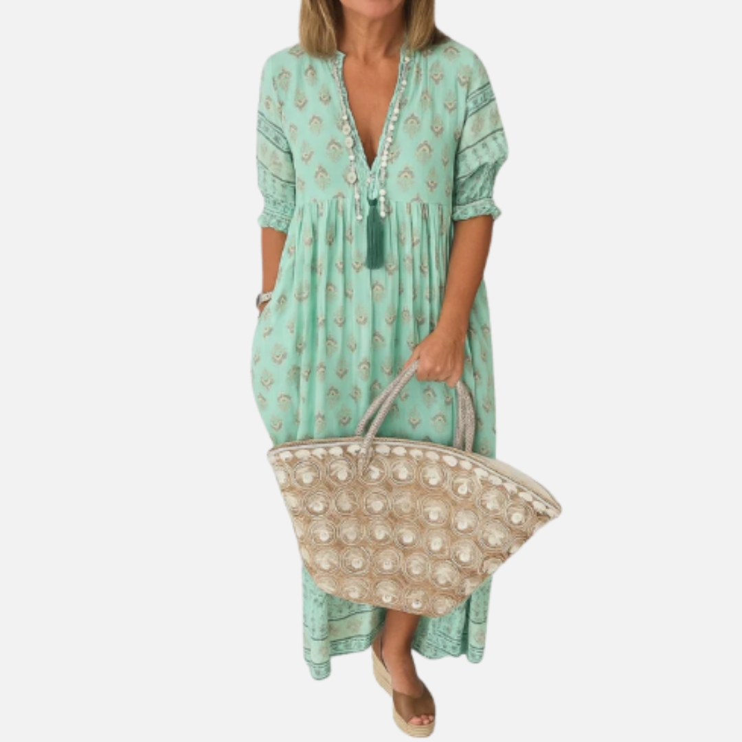 Women's Floral Boho Maxi Dress