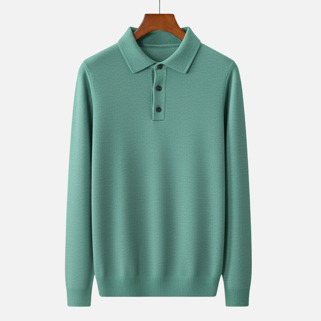 Men’s Smart Wool Polo Sweater