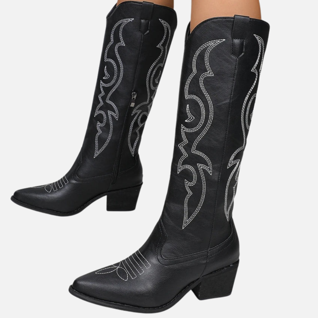 Women’s Western Cowboy Boots with Embroidery