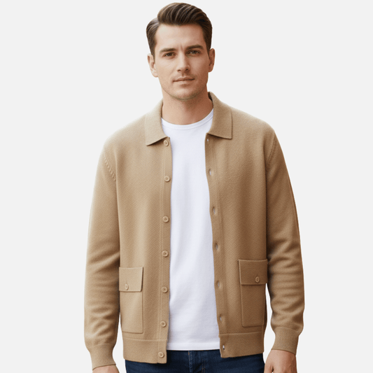 Men’s Knit Cardigan – Zip Up Jacket